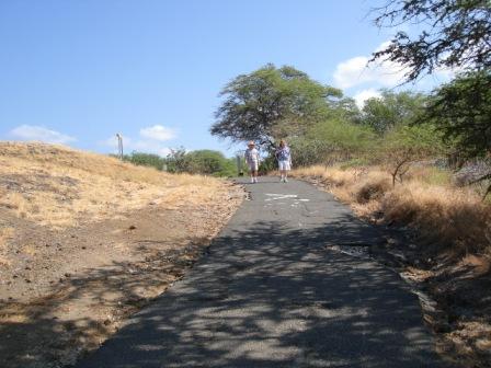 Path down from parking lot to beach
